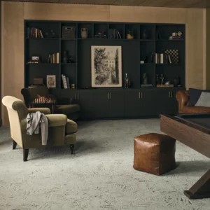 Carpet in a multi-purpose library and game room | Hernandez Wholesale Flooring