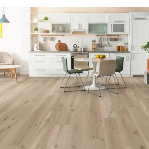 Luxury Vinyl in a kitchen with white cabinets | Hernandez Wholesale Flooring