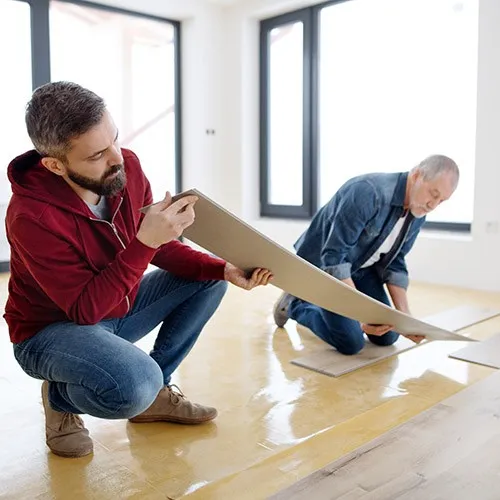 DuringWaterproofInstallation Floor installation | Hernandez Wholesale Flooring